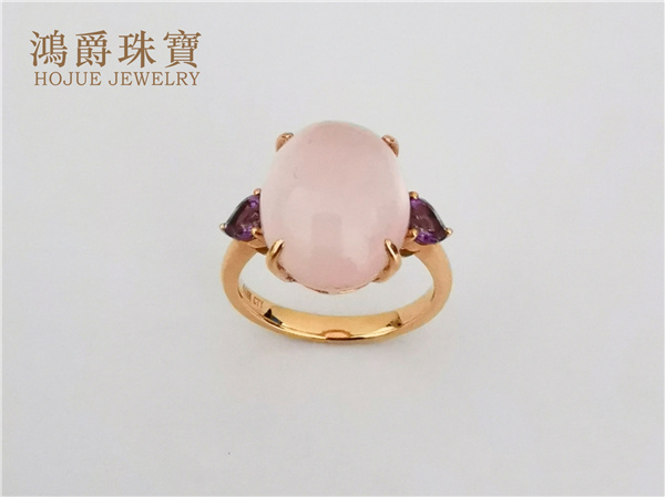 18K金芙蓉石戒指