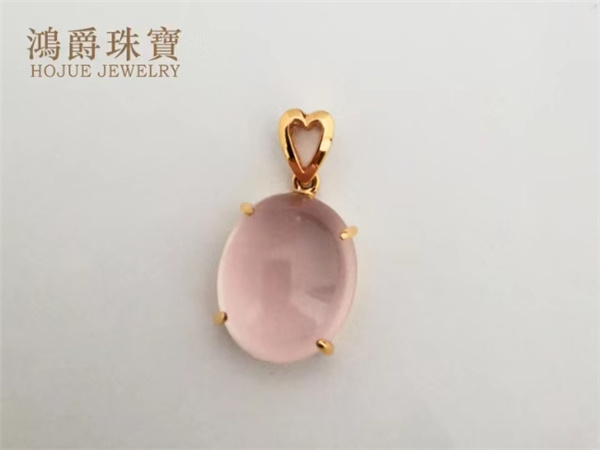 18K金芙蓉石吊坠